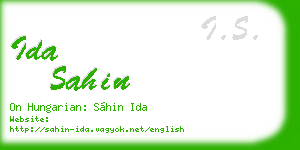 ida sahin business card